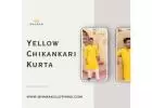 Shasak Clothing: Buy Yellow Chikakari Kurta for Men Online